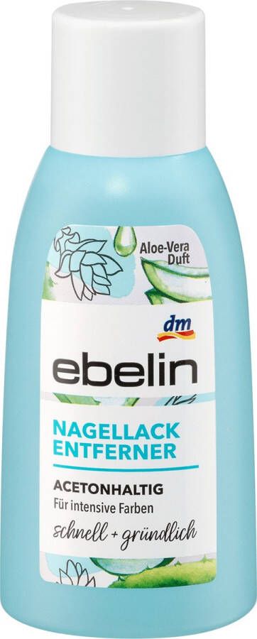 Ebelin Nagellakremover met aceton met aloë vera geur 125 ml