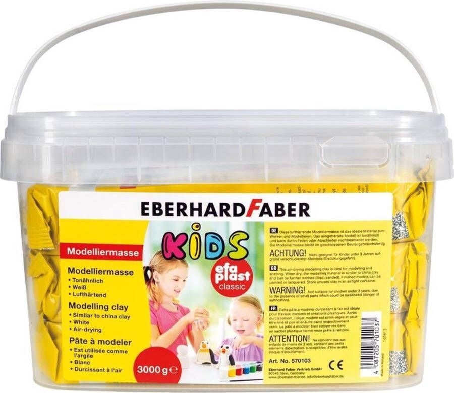 Eberhard Faber boetseerklei 3 kg in een emmer wit EF-570103