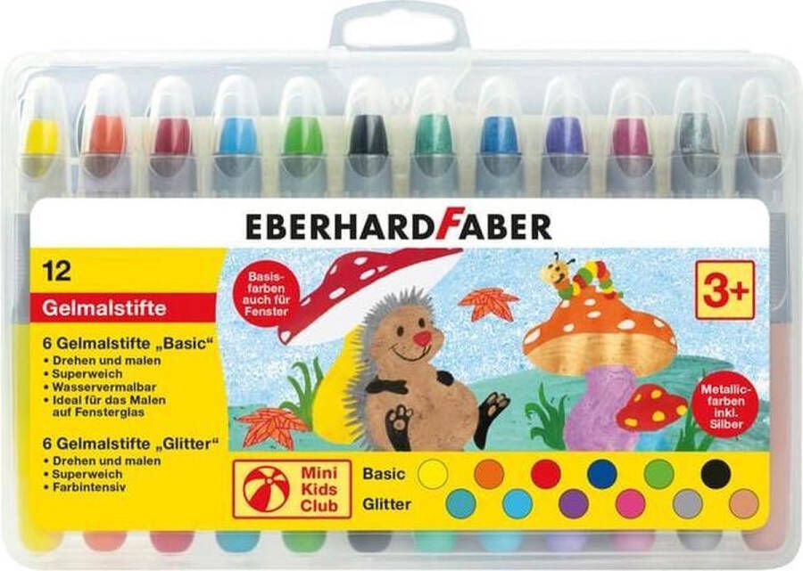 Eberhard Faber gelkleurpotloden 12 kleuren in plastic etui