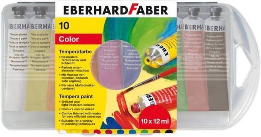 Dobeno plakkaatverf Eberhard Faber 10 kleuren tube 12 ml