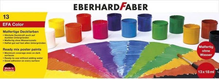 Eberhard Faber Verfset voor kinderen 13 potjes kant en klaar