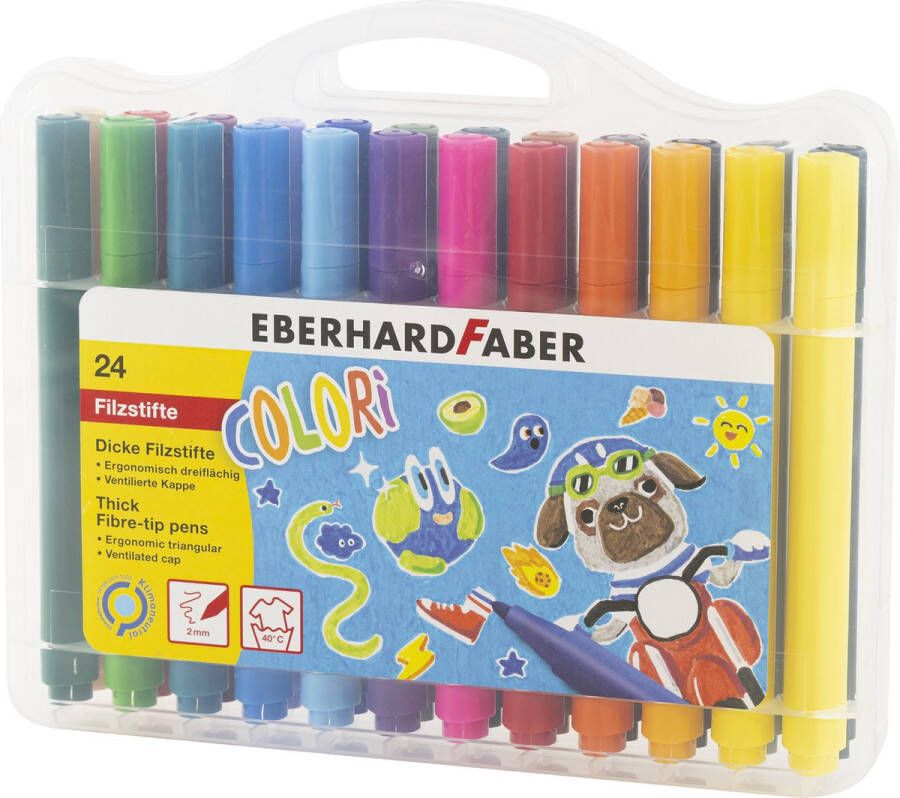 Eberhard Faber viltstiften Jumbo 2mm 24 assorti kleuren EF-551224