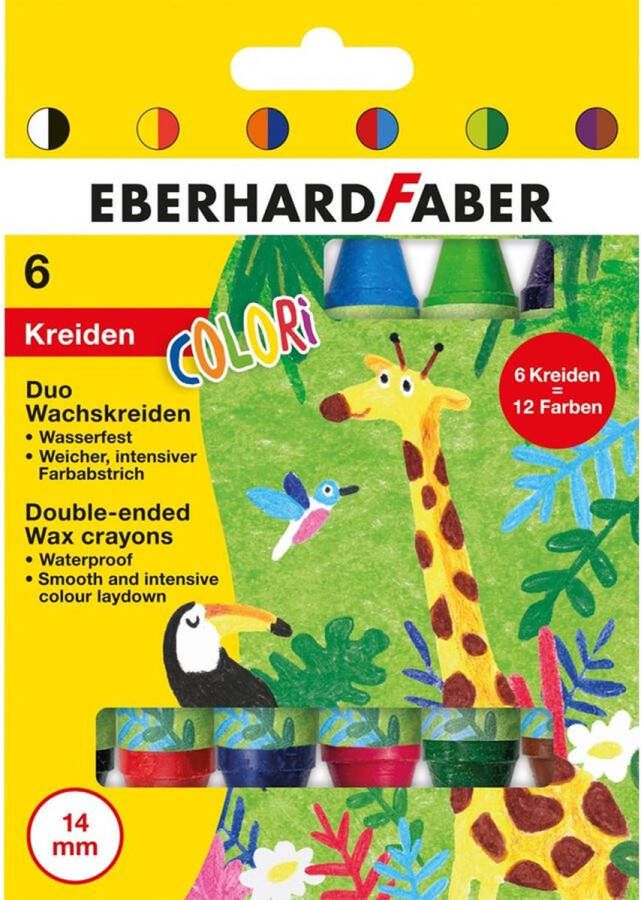 Eberhard Faber waskrijt duo Colori tweekleurig 6 stuks EF-524098