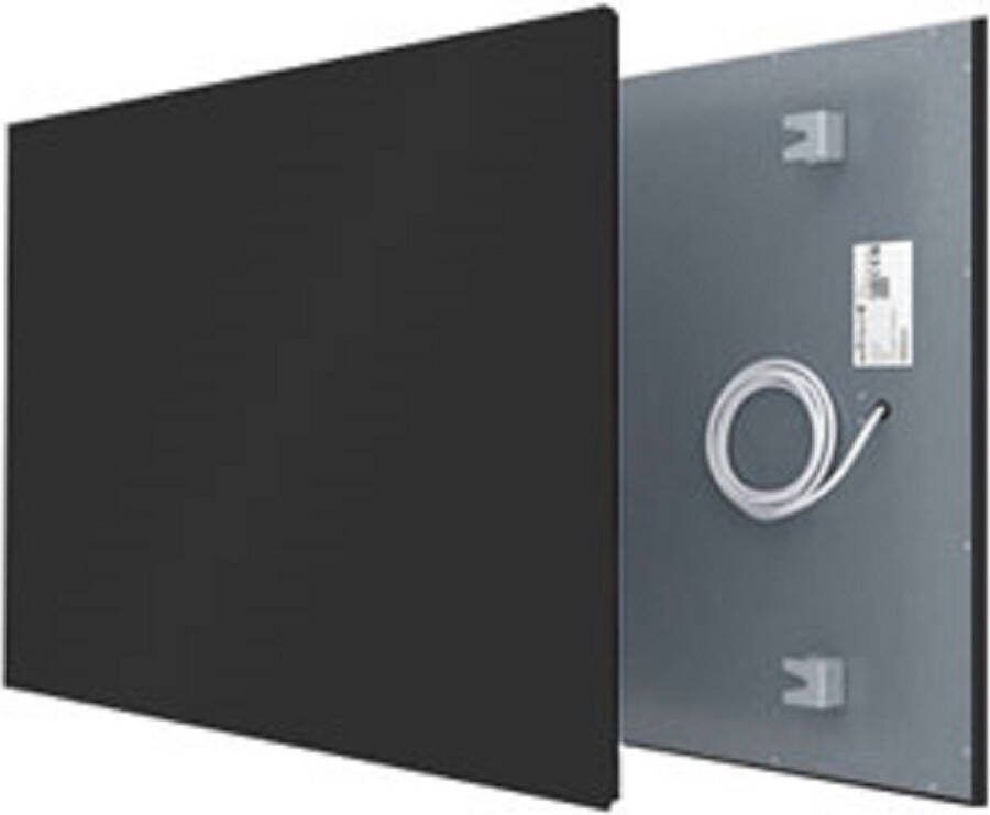 Ecaros Zwart Satijn Glas Paneel 400 Watt 60 x 60 CM Infrarood verwarmingspaneel krijtbord