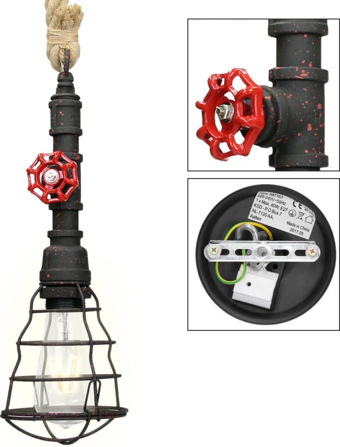 Lumineo hanglamp brandweerslang pendant light
