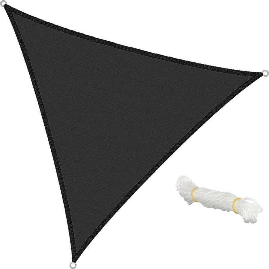 ECD Germany Schaduwzeil Driehoekige Parasol Gespannen Doek 3 6x3 6 M Antraciet Hdpe