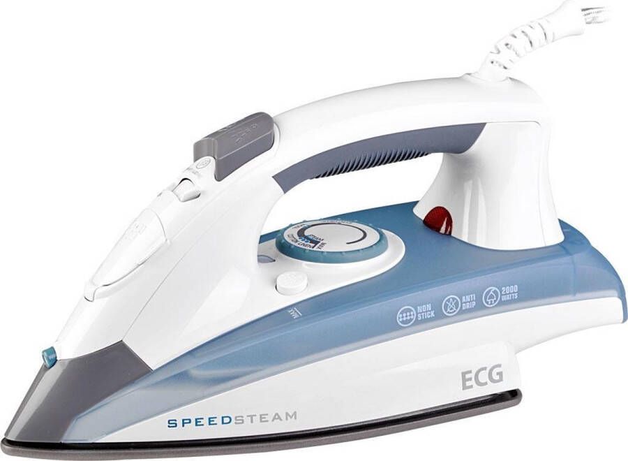 ECG NZ 190 Stoomstrijkijzer ANTI-DRIP water ANTICALC 2000 W