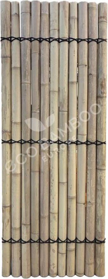 Eco Bamboo Europe Moso Bamboe Bamboo tuinscherm schutting afrastering HALVE BAMBOE PALEN 240x90 cm