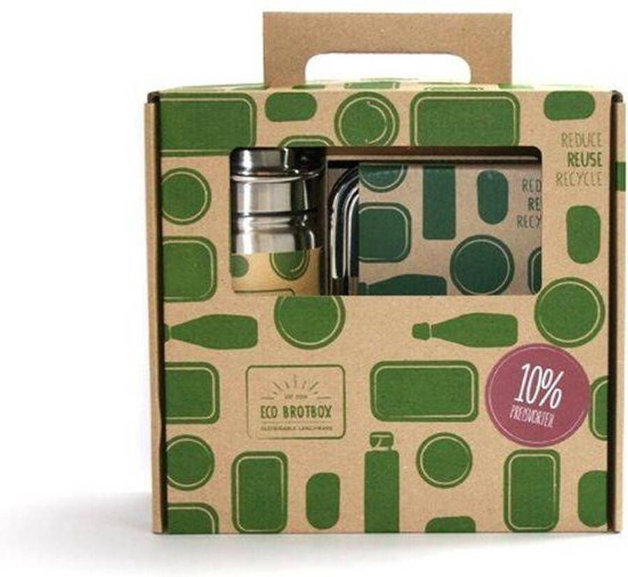Eco Brotbox Cadeauset Lunchbox en Drinkfles 500ml