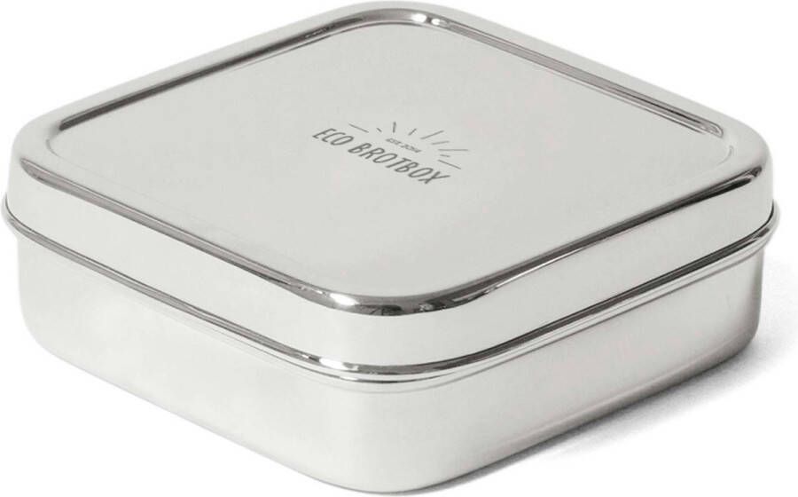 Fietsaccessoires ECObrotbox Lunchbox Classic RVS 500 ml zilver