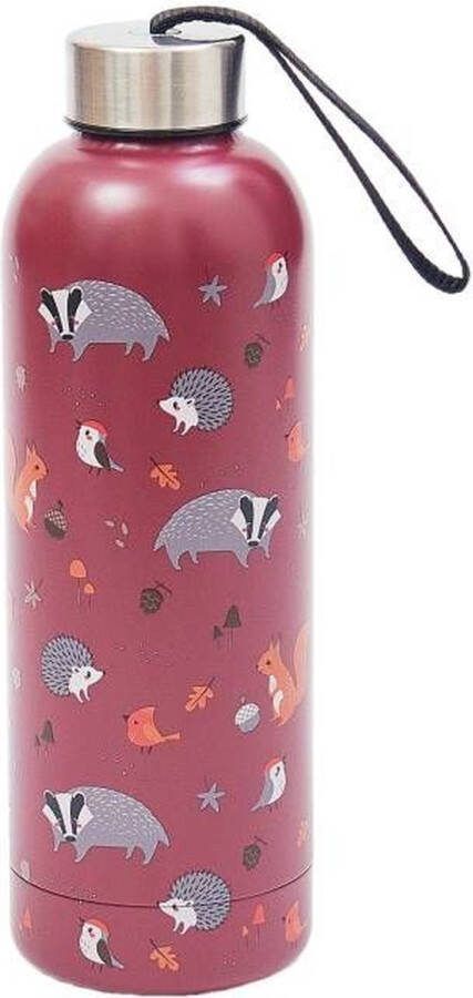 Eco Chic London Eco Chic Thermal Bottle (thermosfles) T45 Burgundy Woodland