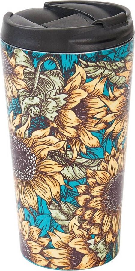 Eco Chic The Travel Mug (thermosbeker) N15 Teal Sunflower