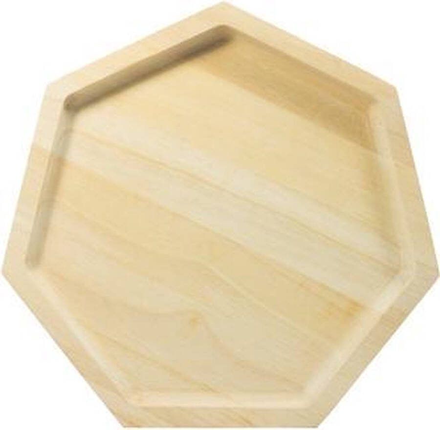 ECO Design Dienblad Natural Met Ran Hout Bruin