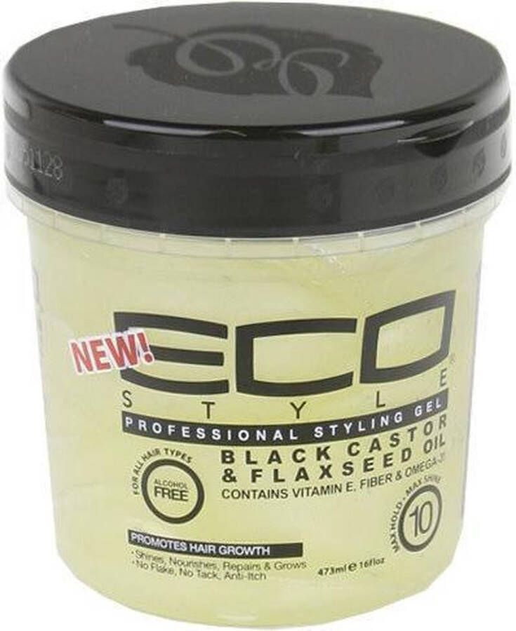 Eco Style r Black Castor & Flaxeed Oil Styling Gel