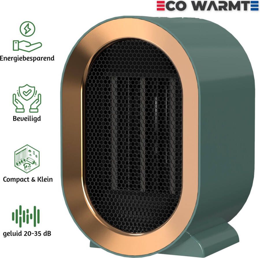 Eco Warmte Premium Elektrische Kachel 1200w 800w elektrische verwarming Kamer verwarming Ventilatorkachel Keramische Kachel Mini Heater Groen