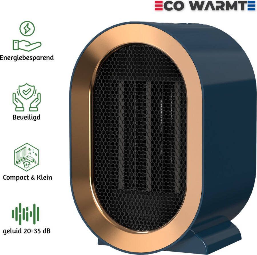 Eco Warmte Premium Elektrische Kachel 1200w 800w elektrische verwarming Kamer verwarming Ventilatorkachel Keramische Kachel Mini Heater Blauw