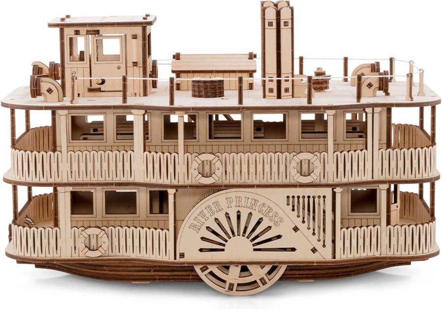 Eco-Wood-Art 3D Houten Puzzel Paddle River Princess Stemaer 3397 35×20×22 5cm