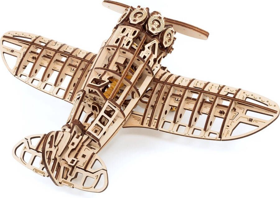 Eco-Wood-Art 3D Mechanische Puzzel Airplane 1607 42x28 7x15 4cm