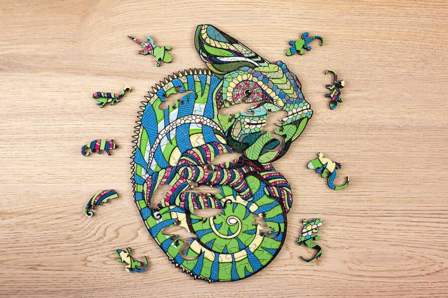 Eco-Wood-Art Houten Legpuzzel Kameleon 195 37x28x0 5cm Kartonbox