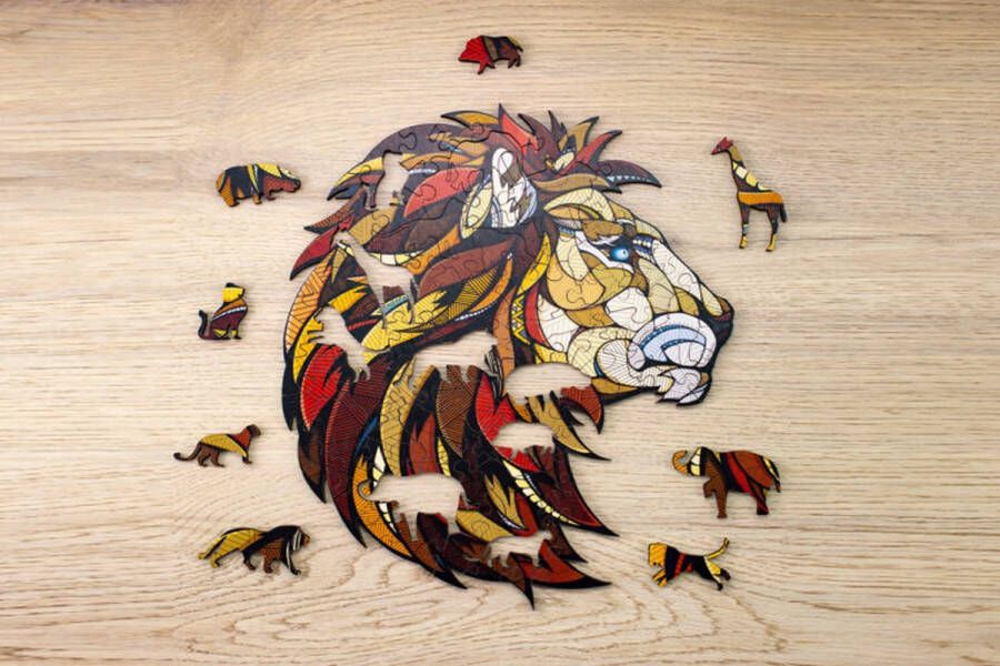 Eco-Wood-Art Houten Legpuzzel Leeuw Lion Size L 1812 40 5x36 5x0 5cm
