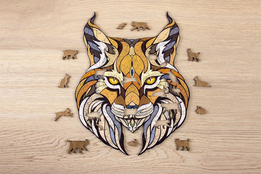 Eco-Wood-Art Houten Legpuzzel Lynx size S 1836 24 7x19 5x0 5cm