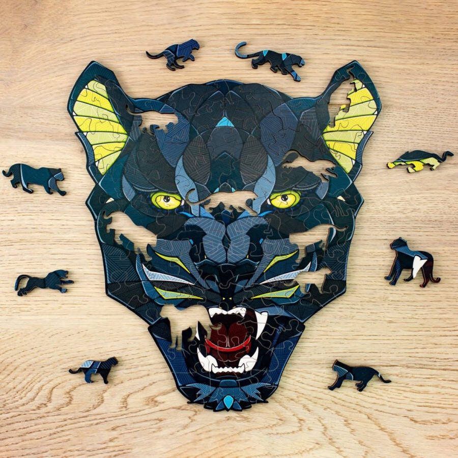 Eco-Wood-Art Houten Legpuzzel Panter Panther Size M 1904 31x28x0 5cm