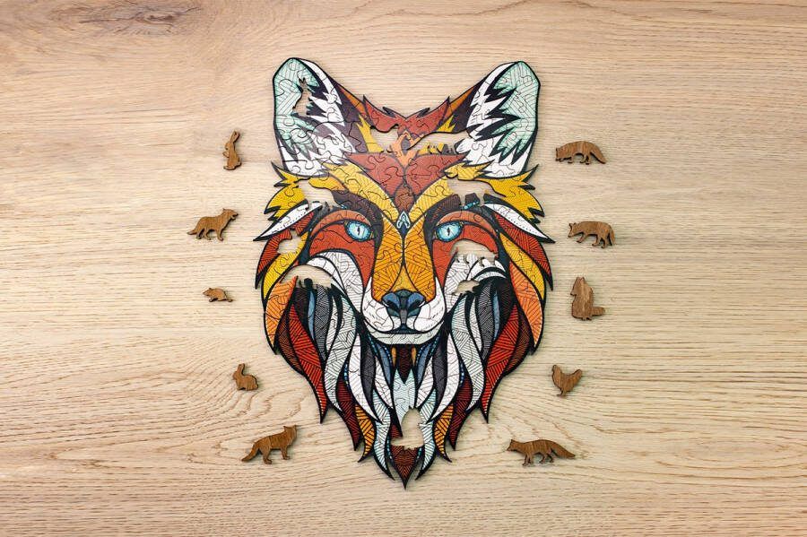 Eco-Wood-Art Houten Legpuzzel Vos Fox Size L 1799 53 5x37 4x0 5cm