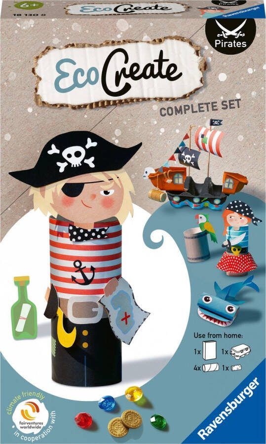EcoCreate Ravensburger Mini Pirates Hobbypakket Knutselen met oude verpakkingen