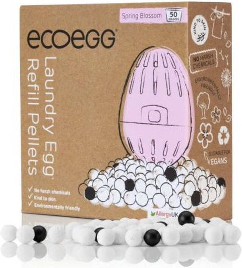 Ecoegg Navulling 50 wasbeurten – Lentebloesem Was Ei Wasmiddel Hervulbaar Duurzaam Hypoallergeen Geschikt voor baby's en mensen