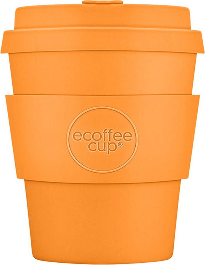 Ecoffee Cup Alhambra PLA Koffiebeker to Go 250 ml Oranje Siliconen