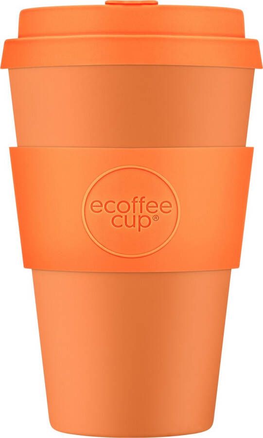 Ecoffee Cup Alhambra PLA Koffiebeker to Go 400 ml Oranje Siliconen