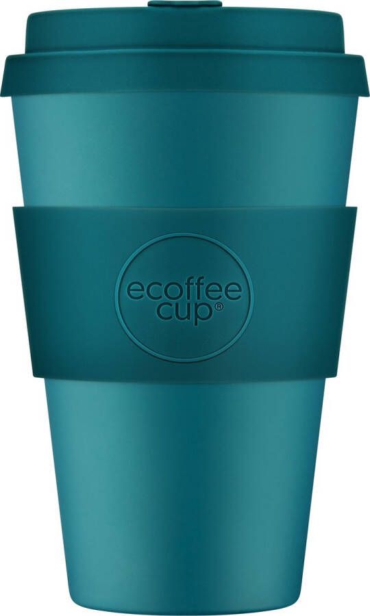 Ecoffee Cup Bay of Fires PLA Koffiebeker to Go 400 ml Petrol Siliconen
