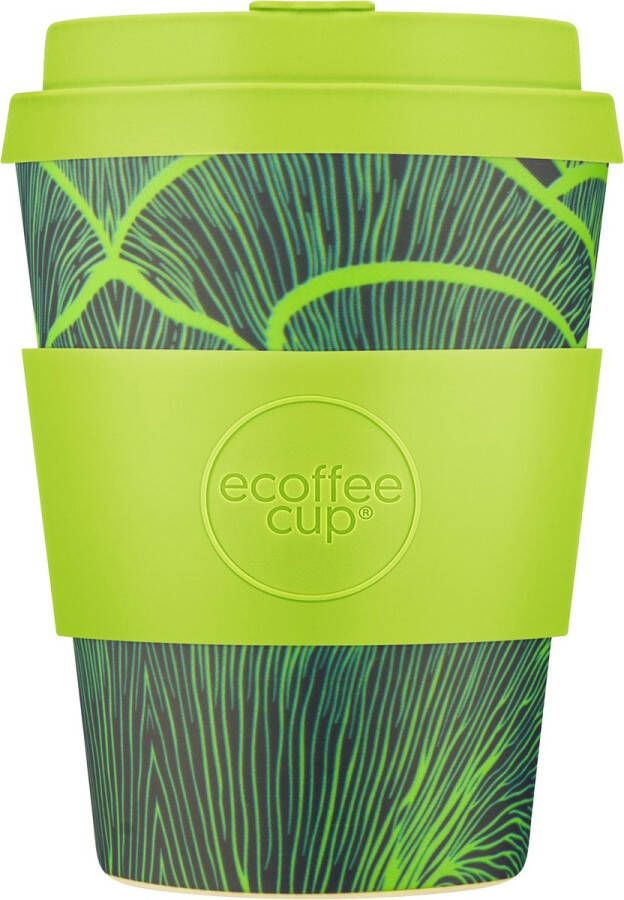 Ecoffee Cup Bloodwood PLA Koffiebeker to Go 350 ml Limoen Groen Siliconen
