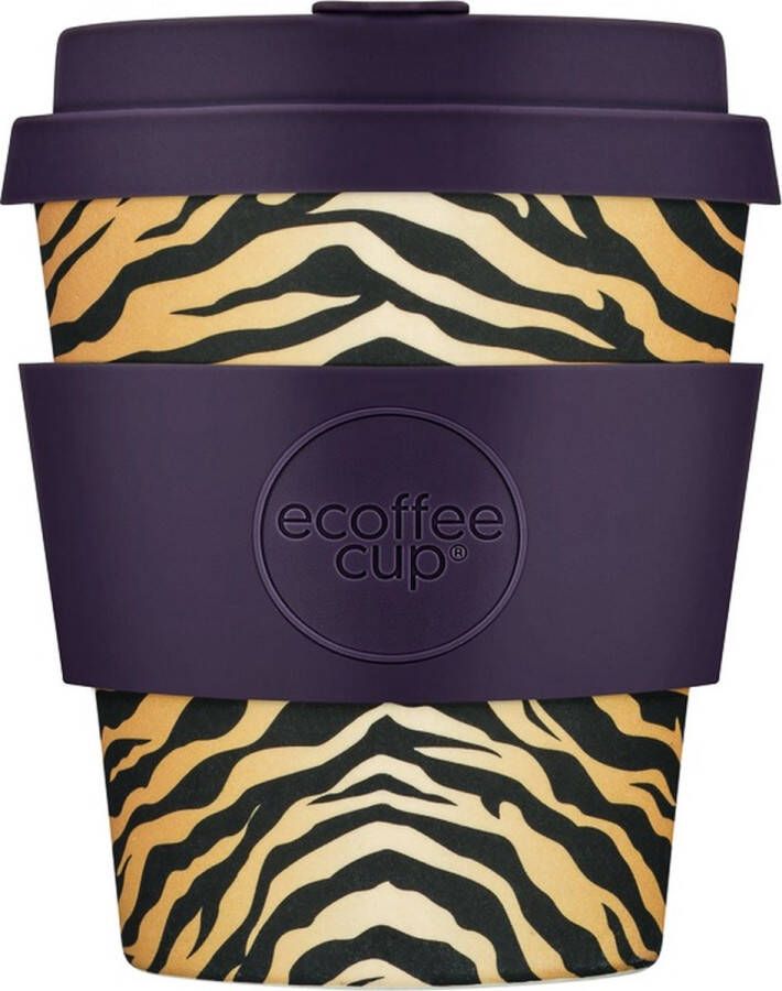 Ecoffee Cup Colchesterfield PLA Koffiebeker to Go 250 ml Paars Siliconen