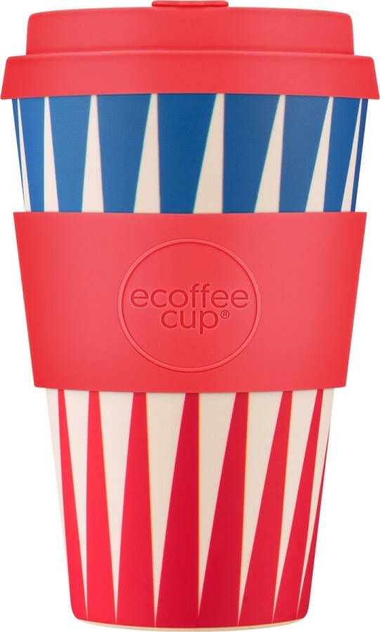 Ecoffee Cup Dale Buggins PLA Koffiebeker to Go 400 ml Rood Siliconen