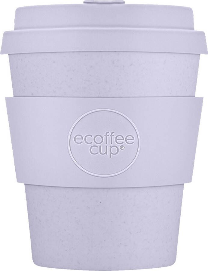 Ecoffee Cup Glittertind PLA Koffiebeker to Go 250 ml Lila Siliconen