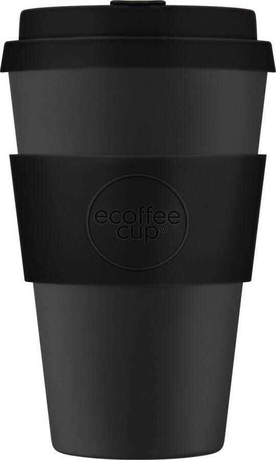 Ecoffee Cup Kerr and Napier PLA Koffiebeker to Go 400 ml Zwart Siliconen