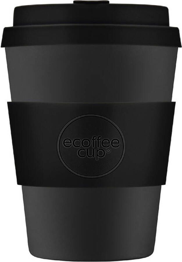 Ecoffee Cup Kerr and Napier PLA Koffiebeker to Go 350 ml Zwart Siliconen