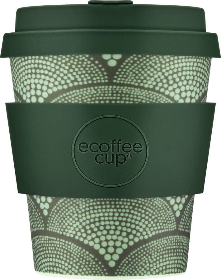 Ecoffee Cup Not that Juan PLA Koffiebeker to Go 250 ml Groen Siliconen