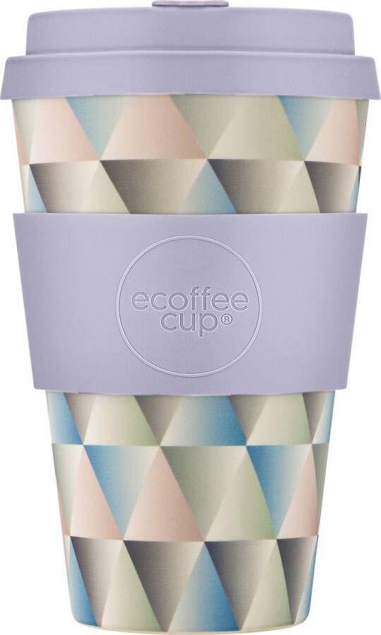 Ecoffee Cup Shandor the Magnificent PLA Koffiebeker to Go 400 ml Lichtgrijs Siliconen
