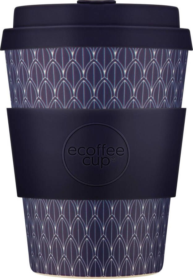 Ecoffee Cup Tsar Bomba PLA Koffiebeker to Go 350 ml Paars Siliconen