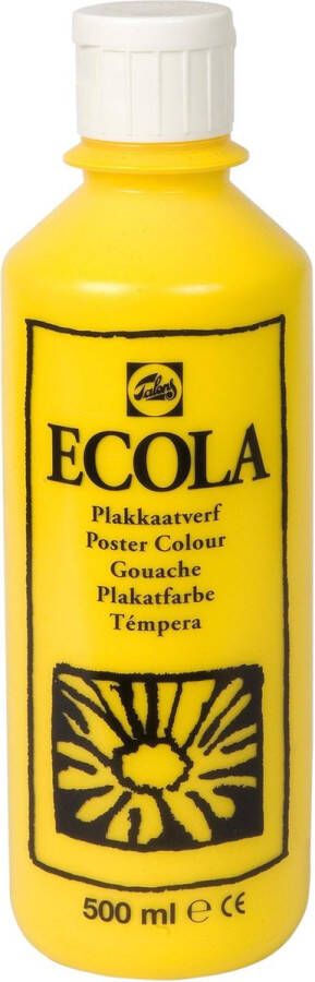 Talens Ecola plakkaatverf flacon van 500 ml geel