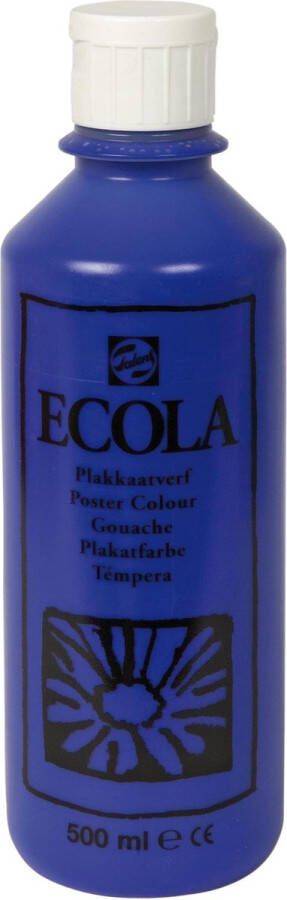 Talens Ecola plakkaatverf flacon van 500 ml donkerblauw