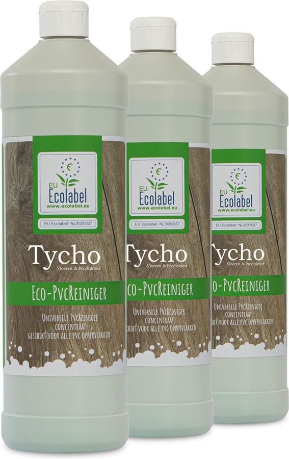 EcoLabel-VloerReinigers Eco-PVC Reiniger 3 x 1L – officieel EU Ecolabel gecertificeerd – Vloerreiniger – PU Cleaner – PU Reiniger – PVCreiniger