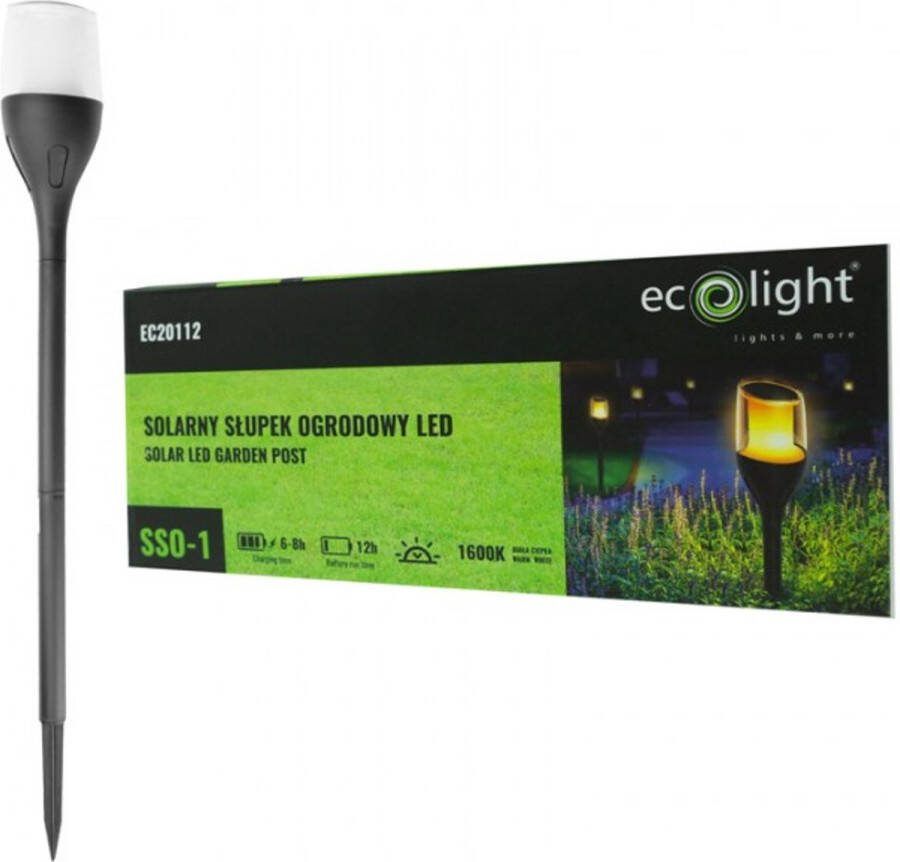 Ecolight LED tuinpaal Buiten lamp Padverlichting Solar 1600K IP65 SSO-1