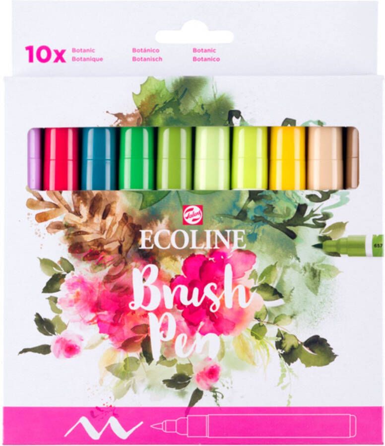 Ecoline Brush Pen set Botanisch 10 stuks