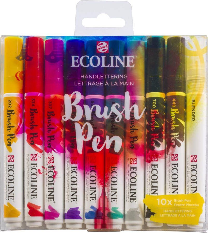Ecoline Talens Brush Pen 10 stuks Handlettering