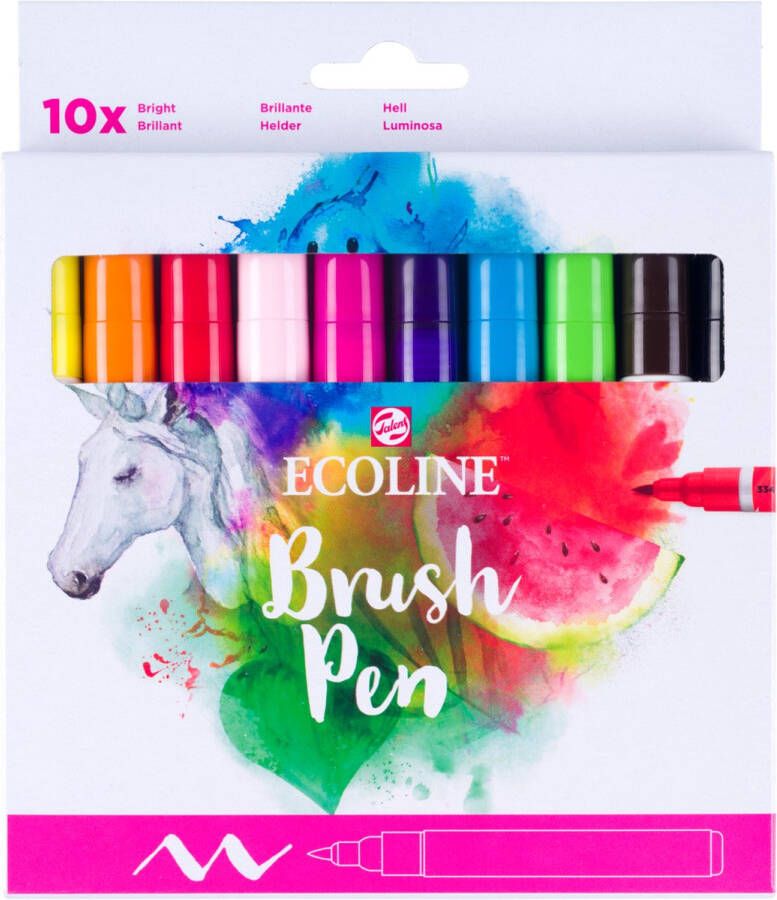 Ecoline Brush Pen set Helder 10 stuks