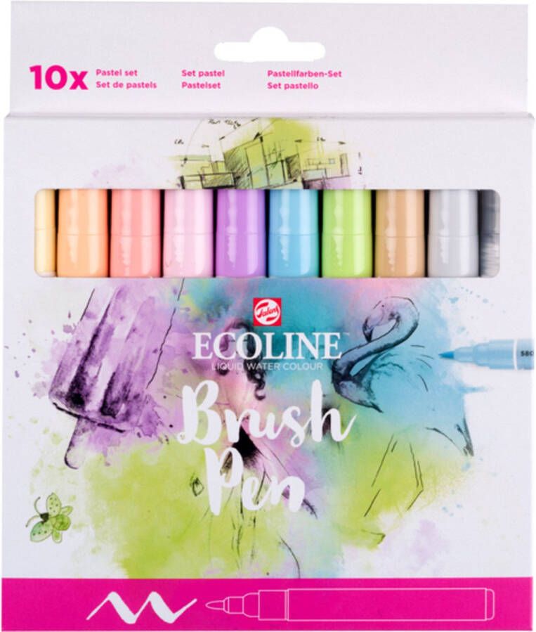 Ecoline Talens Brush Pen 10 stuks Pastel