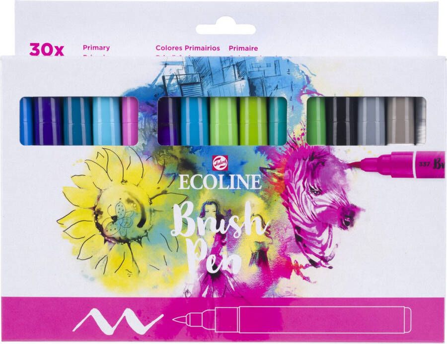 Ecoline Brush Pen set Primair 30 stuks